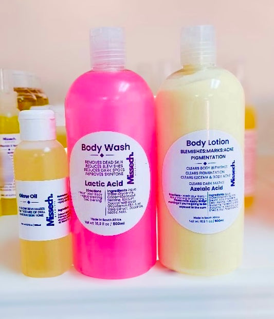Blemishes,Pigmentation,Dark Marks (Azelaic Acid) 500ml Body Set